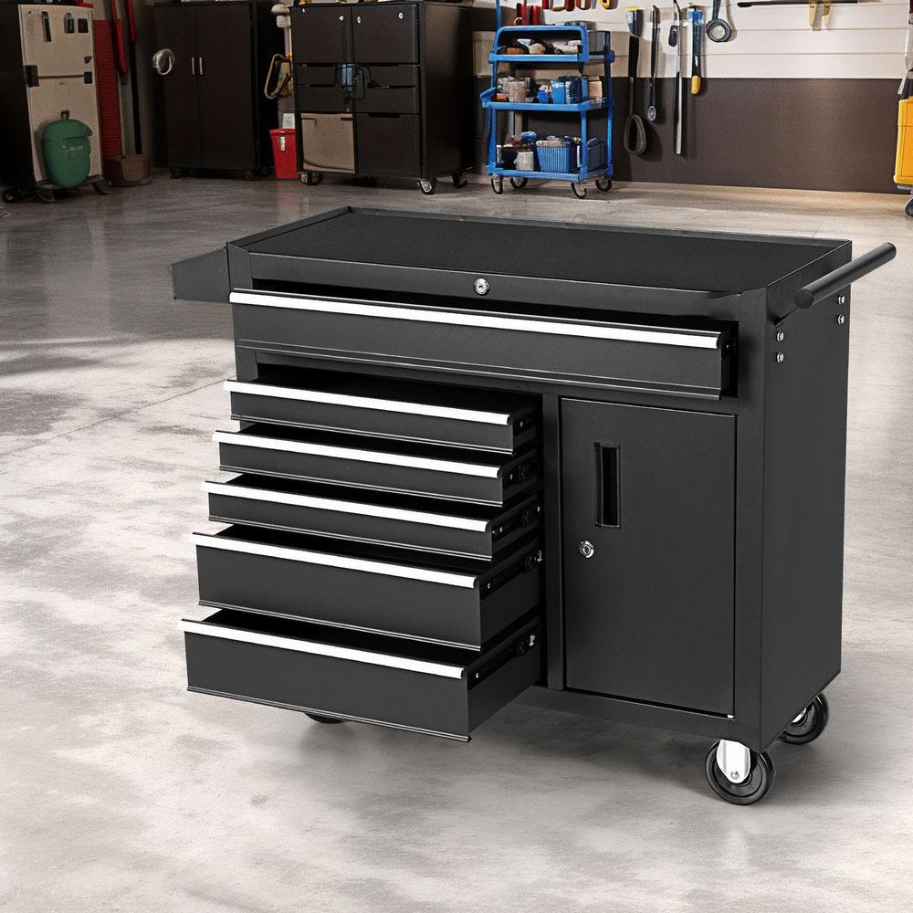 &6 Drawer Tool Box Chest Cabin - Tools Trolley For Workshop 评论和价格