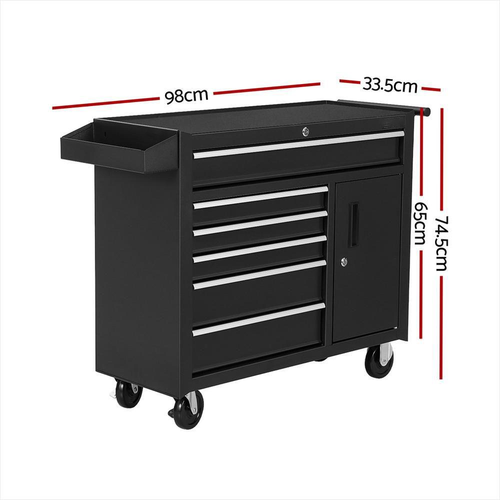 &6 Drawer Tool Box Chest Cabin - Tools Trolley For Workshop 评论和价格